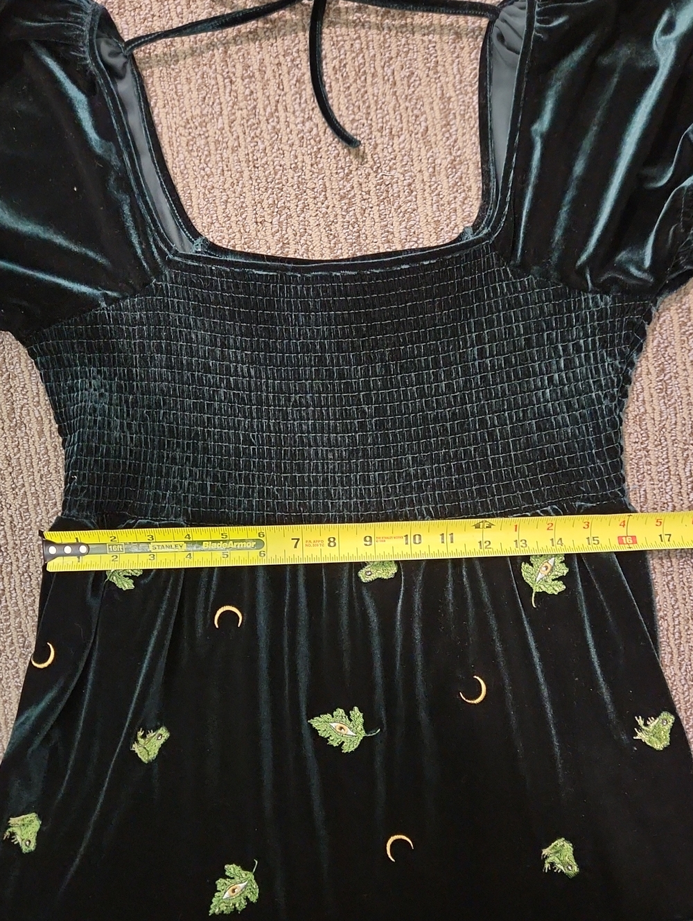 Disturbia Swamplife Velour Midi Dress Size 12 - Picture 10 of 15